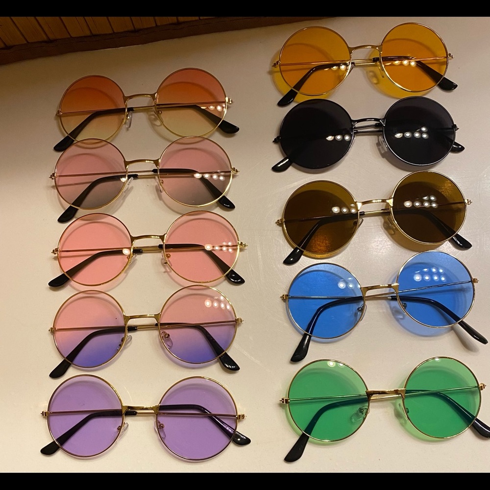 Round hippie sunglasses 60s style